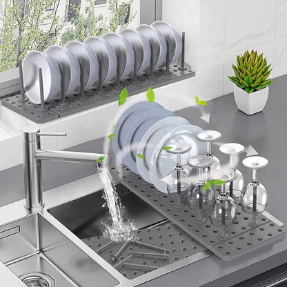 🍽️ Smart Drain Dish Drying Rack | Space-Saving Kitchen Organizer