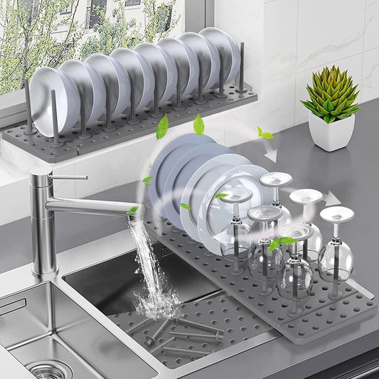 🍽️ Smart Drain Dish Drying Rack | Space-Saving Kitchen Organizer